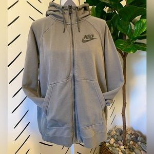 Nike Olive Zip Up Hoodie Sweatshirt